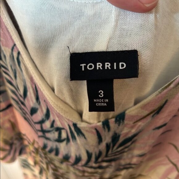 torrid tropical sleeveless layered airline dress resort wear size 3X - Picture 2 of 5